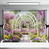Lofaris Ourdoor Floral Arched Door Sweet Wedding Backdrop